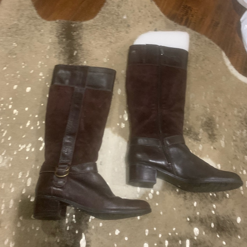 Knee high leather boots